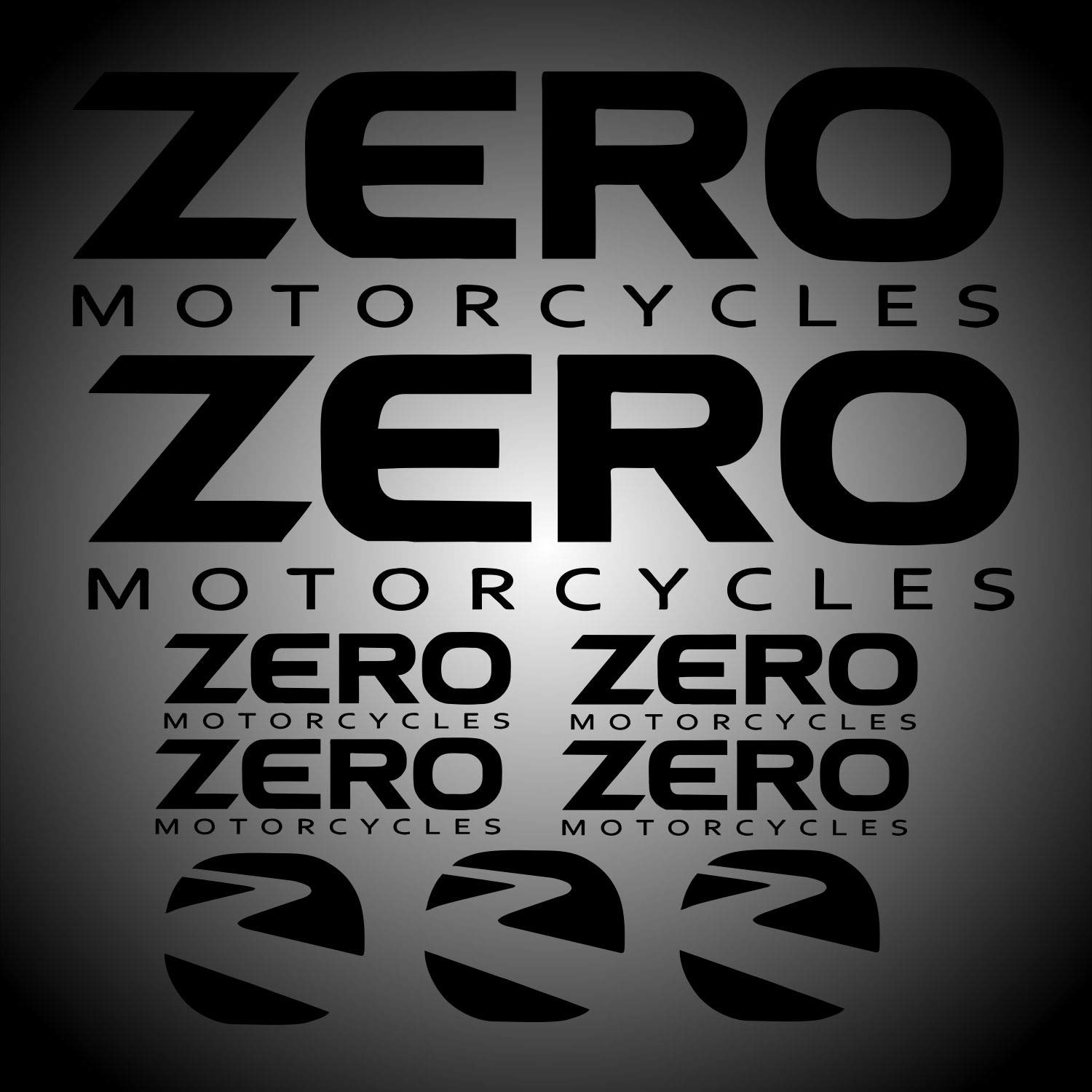 myrockshirt Zero Motorcycles Sponsorset ca. 30cm Aufkleber für Motorrad Bike Roller Mofa Sticker Decal Tuningaufkleber von myrockshirt