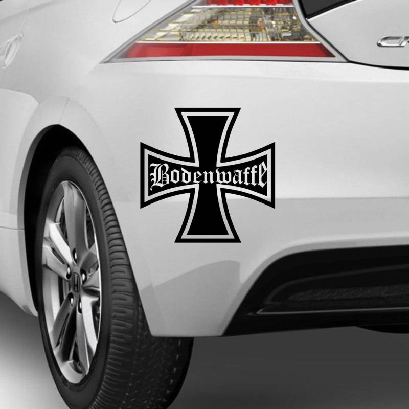 myrockshirt bodenwaffe Kreuz Iron Cross eisernes Kreuz 20 cm Tuning Autoaufkleber Aufkleber Autoaufkleber Sticker von myrockshirt