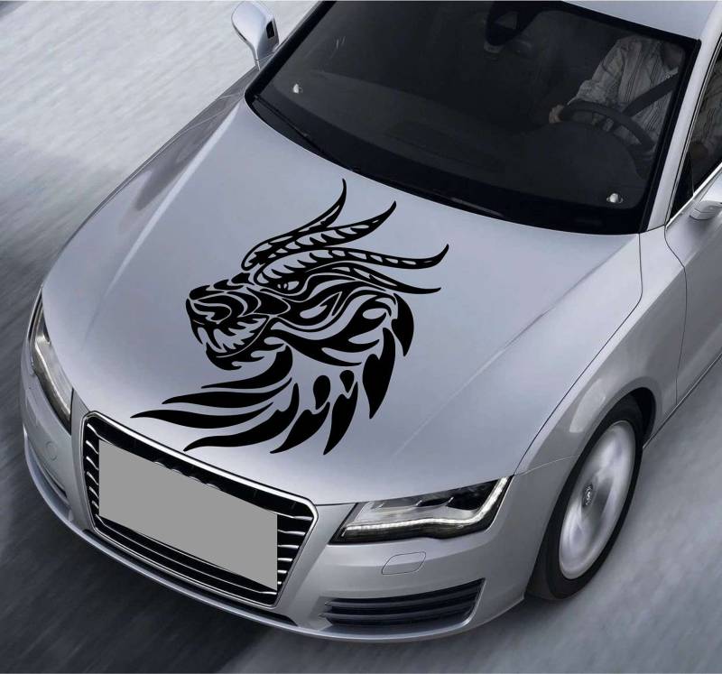 myrockshirt und Drache Tribal Drachen Tribal 90 x 60 cm Motorhaube Aufkleber Autoaufkleber Sticker Decal JDM Tuning von myrockshirt