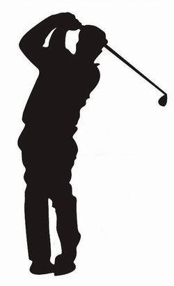 myshopx Golf Aufkleber 2 Stück Farbe schwarz 140x80mm von myshopx