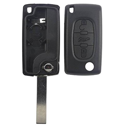 myshopx Klappschlüssel Peugeot PG09 Fernbedienung Gehäuse Schlüsselgehäuse Funkschlüssel Auto Schlüssel von myshopx
