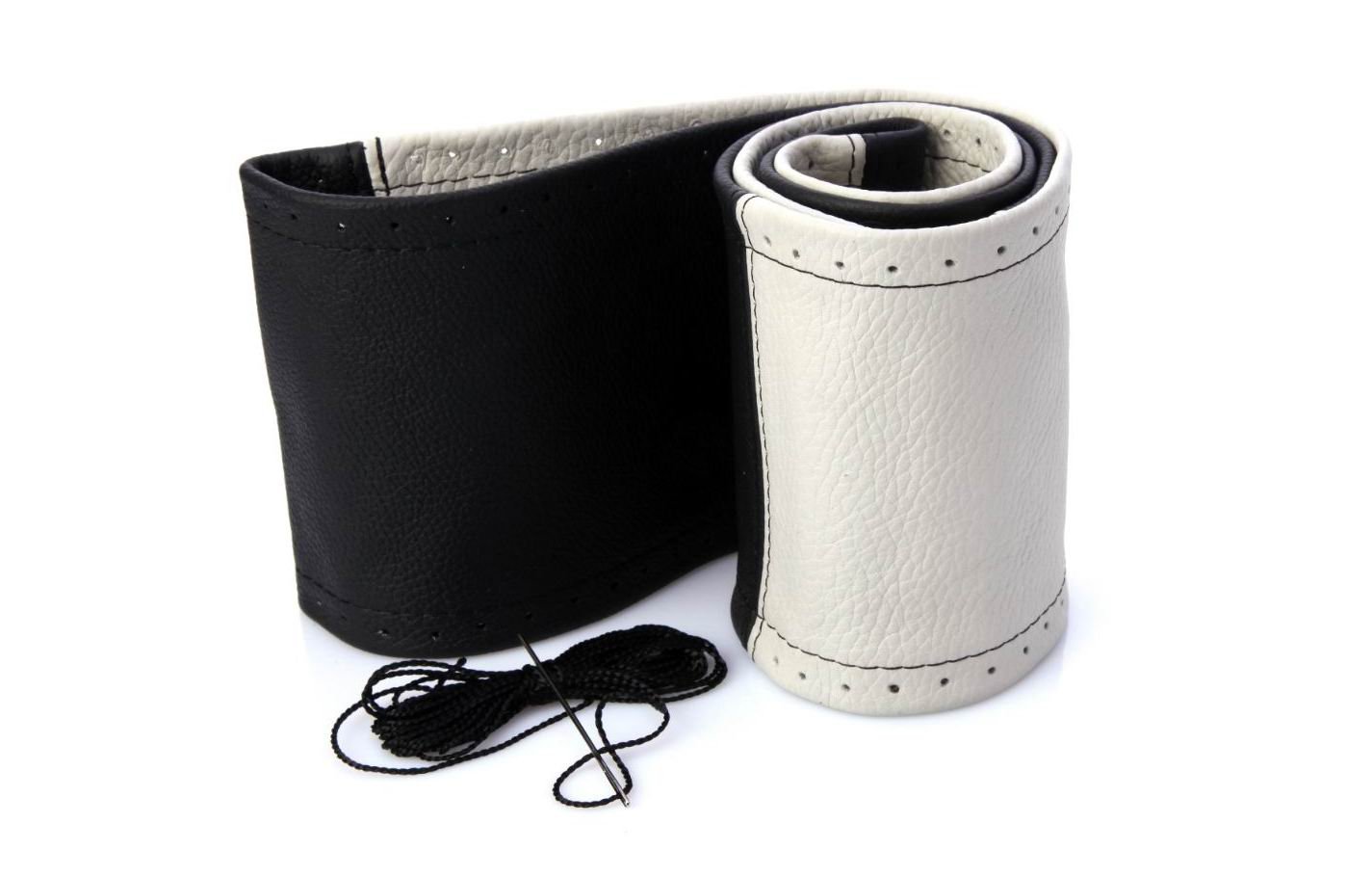 myshopx Lenkradschoner Lenkradhülle Lenkradbezug Echt Leder SCHWARZ-Weiss Ø 37-39cm/ 9,5cm myshopx Lenkradschoner Lenkradhülle Lenkradbezug Echt Leder SCHWARZ-Weiss Ø 37-39cm/ 9,5cm von myshopx