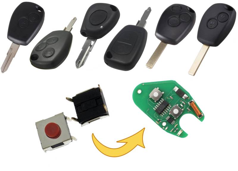myshopx Microtaster Taster Fernbedienung Schlüssel Fernbedienung Taster Micro SMD Taster Autoschlüssel MP09 von myshopx