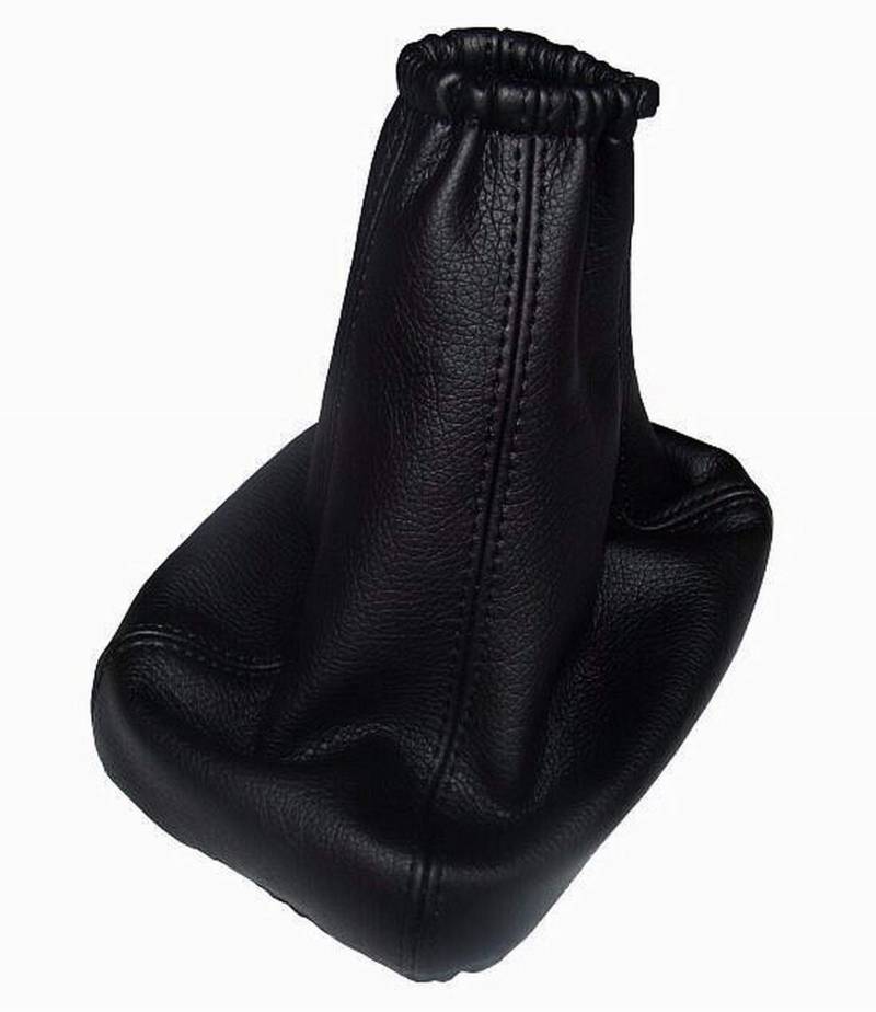 myshopx Schaltmanschette Schaltsack Sack Schwarz passend für Opel Corsa C 2000-2006 Faden Schwarz Echt Leder SA85 von myshopx