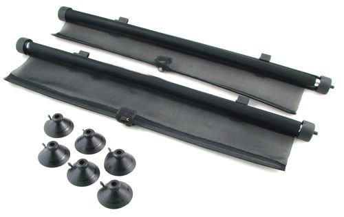myshopx Sonnenrollo schwarz 2er-Set 55cm für Seitenscheibe Auto (2-türig, 4-türig) von myshopx