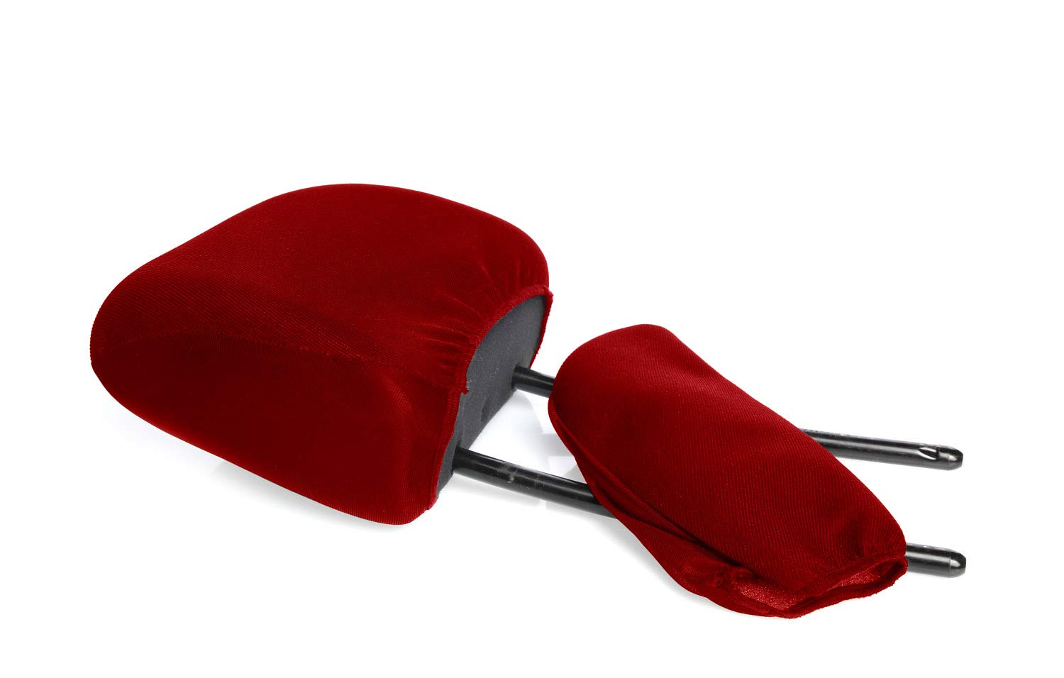 myshopx Kopfstützen Bezug Universal Kopfstützenbezug Farbe Rot-Schwarz 2 Stück von myshopx