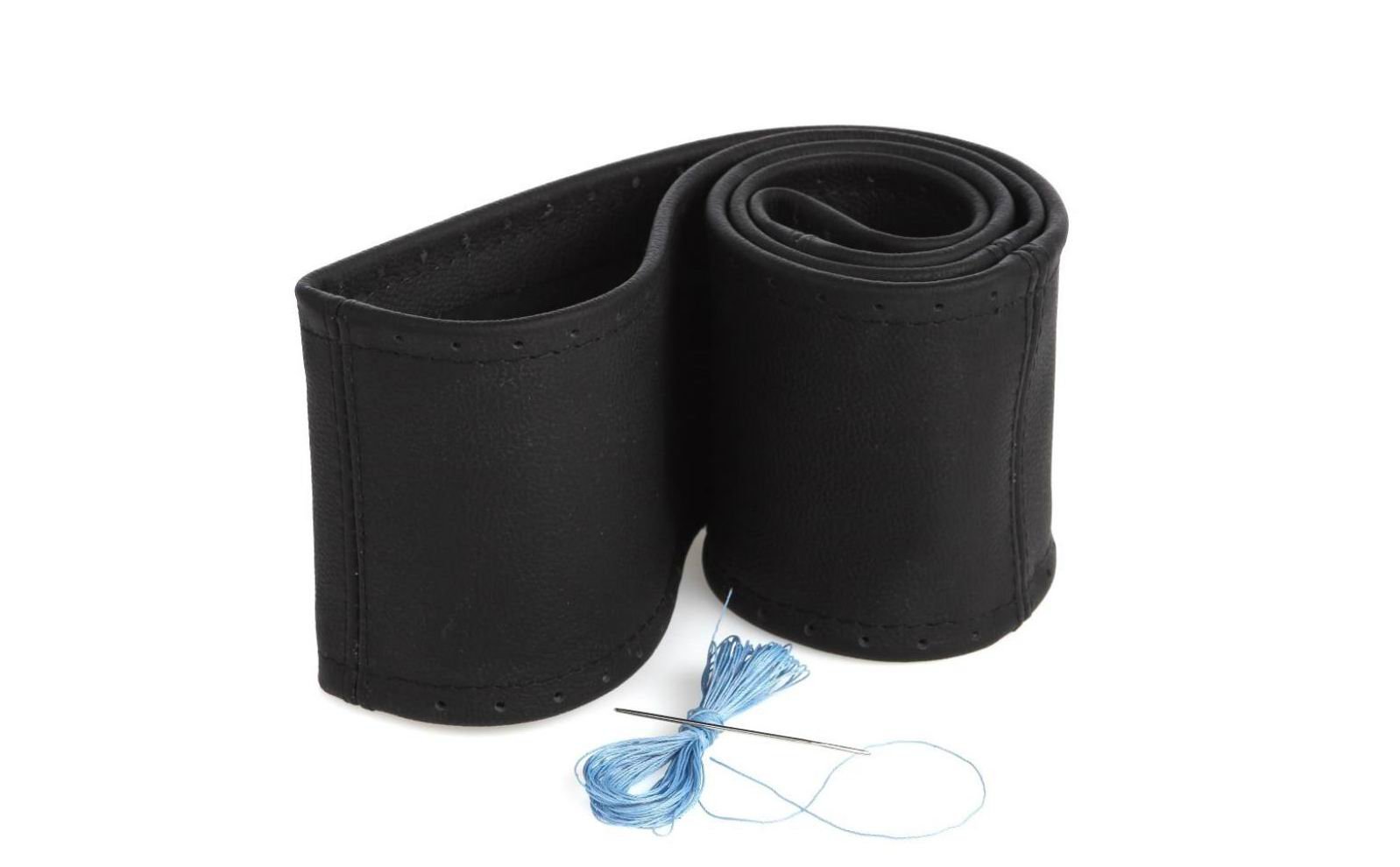 myshopx Lenkradschoner Lenkradhülle Lenkradbezug Echt Leder Farbe SCHWARZ Faden BLAU Ø 39-41cm/ 10cm myshopx Lenkradschoner Lenkradhülle Lenkradbezug Echt Leder Farbe SCHWARZ Faden BLAU Ø 39-41cm/ 10cm von myshopx