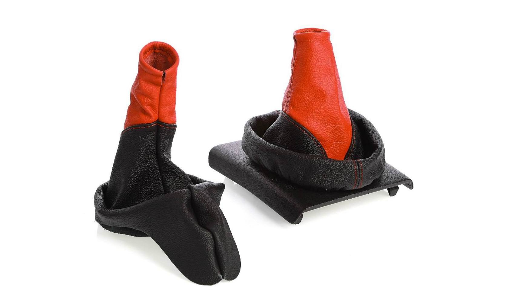 myshopx SH04 Schaltmanschette und Handbremsmanschette Schwarz-Rot Echt Leder myshopx SH04 Schaltmanschette und Handbremsmanschette Schwarz-Rot Echt Leder von myshopx