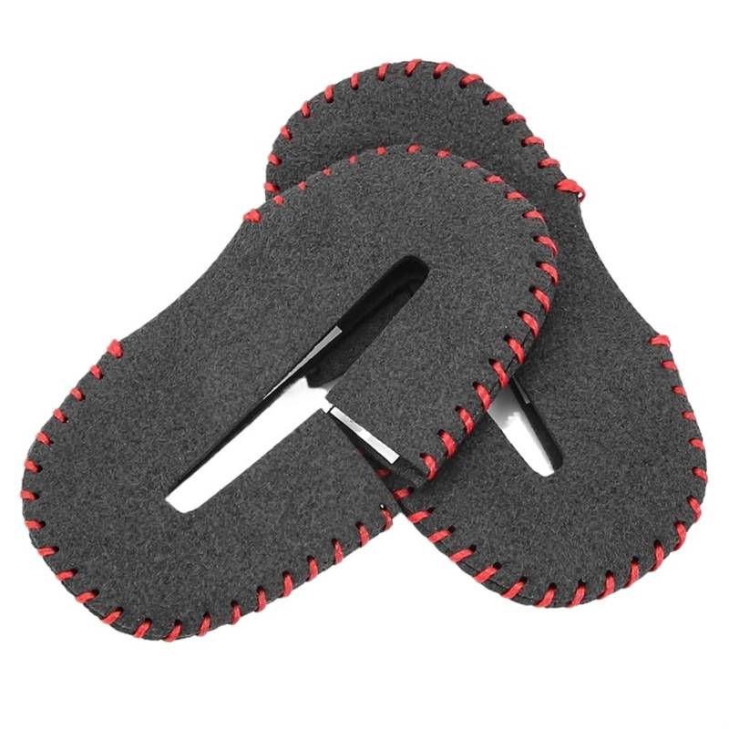 myziji Auto-Sicherheitsgurt-Schnallen-Clip-Schutz, Leder-Innenknopf-Schutzhülle, Kratzfeste Abdeckung, Sicherheitszubehör (Color : Red) von myziji