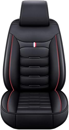 nAutochoose Auto Sitzbezügesets für Ford Kuga ST-line 2009-2024, 5 Sitzer Autositzbezüge Set Sitzschoner Auto Schonbezug Autositz, Sitzbezügesets Schwarz Rot von nAutochoose