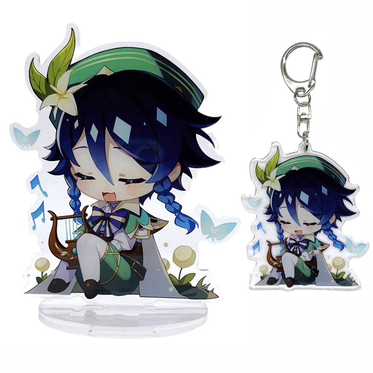 narukami Genshin Impact Cute Character Acryl Figur Ständer und Schlüsselanhänger Set für Game Player oder Fans, Venti, Medium narukami Genshin Impact Cute Character Acryl Figur Ständer und Schlüsselanhänger Set für Game Player oder Fans, Venti, Medium von narukami