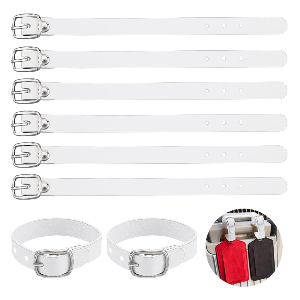 NBEADS 12 Stück Kilt Riemen und Schnalle, Ledermanschetten Gürtelschnallen 19.4x1.2cm PU-Leder-Gepäckgurte Koffergurte für Hemd Mantel Jacke Kleid Taschen, Weiß NBEADS 12 Stück Kilt Riemen und Schnalle, Ledermanschetten Gürtelschnallen 19.4x1.2cm PU-Leder-Gepäckgurte Koffergurte für Hemd Mantel Jacke Kleid Taschen, Weiß von nbeads