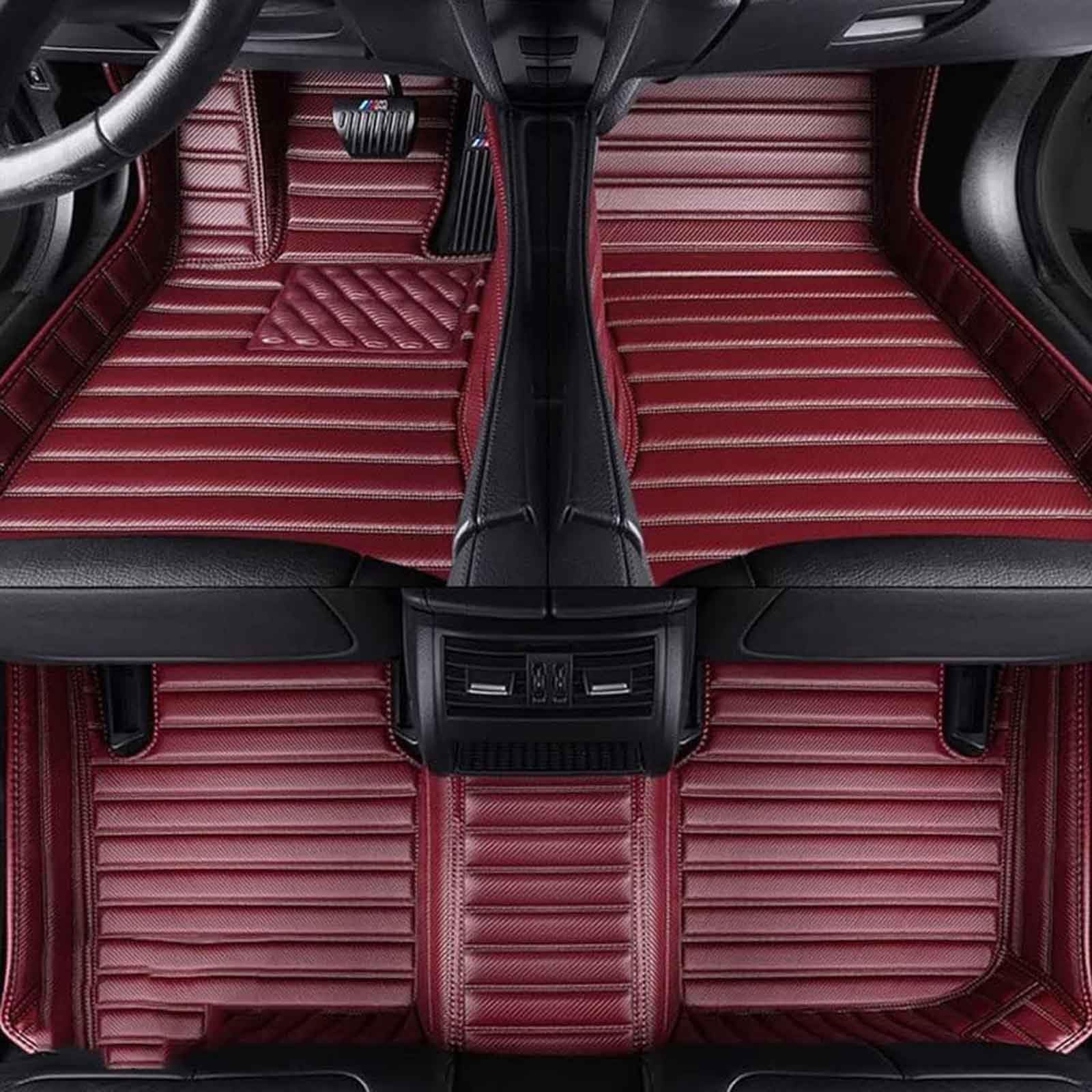 nelyouno VollstäNdige Abdeckung Auto-Fußmatten, für Audi Q5 Sportback 2020-2024 Antifoulingmatte Autoteppich Vorne Hint FußPolster Innenraum Zubehör (LHD),B von nelyouno