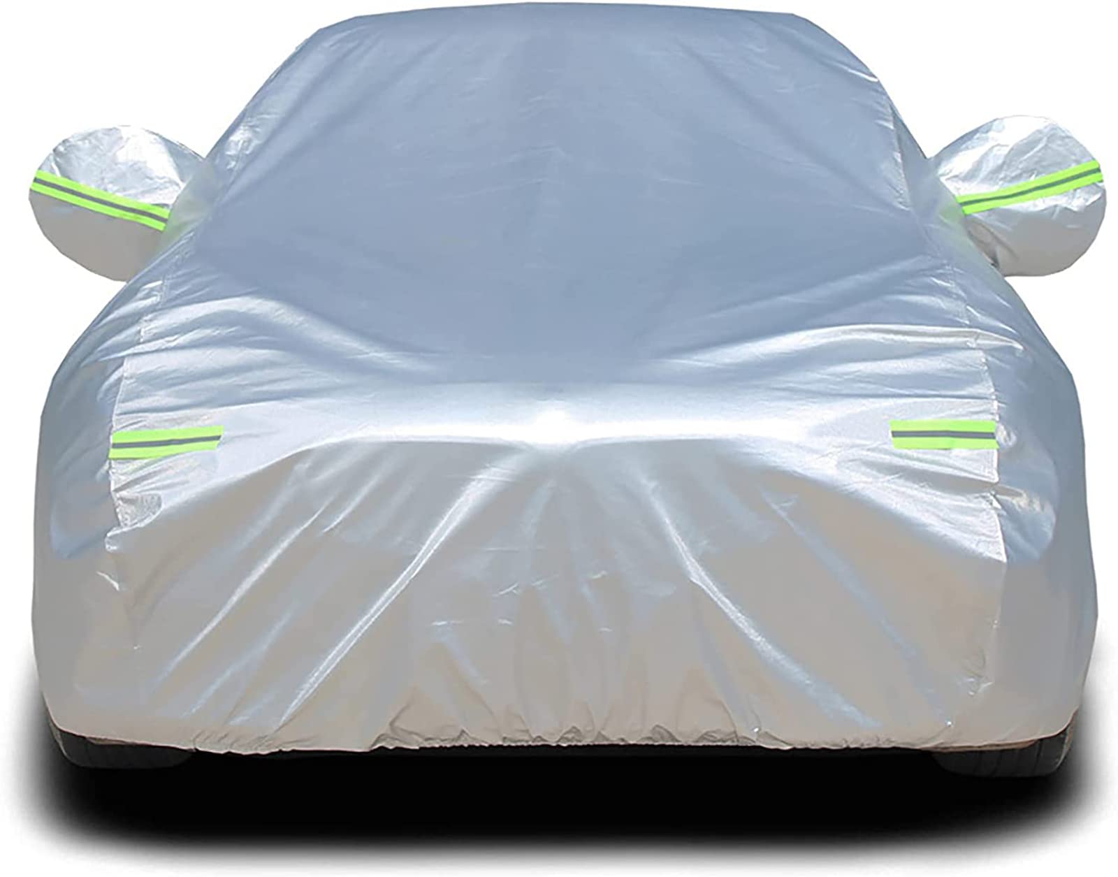 nenyan Autoabdeckung Outdoor Vollgarage Winter passend für Jaguar XF S 2015-2020 | Auto abdeckplane Wasserdicht & Staubdicht Wetterfeste | Atmungsaktive Autoplane Autogarage, Silber von nenyan