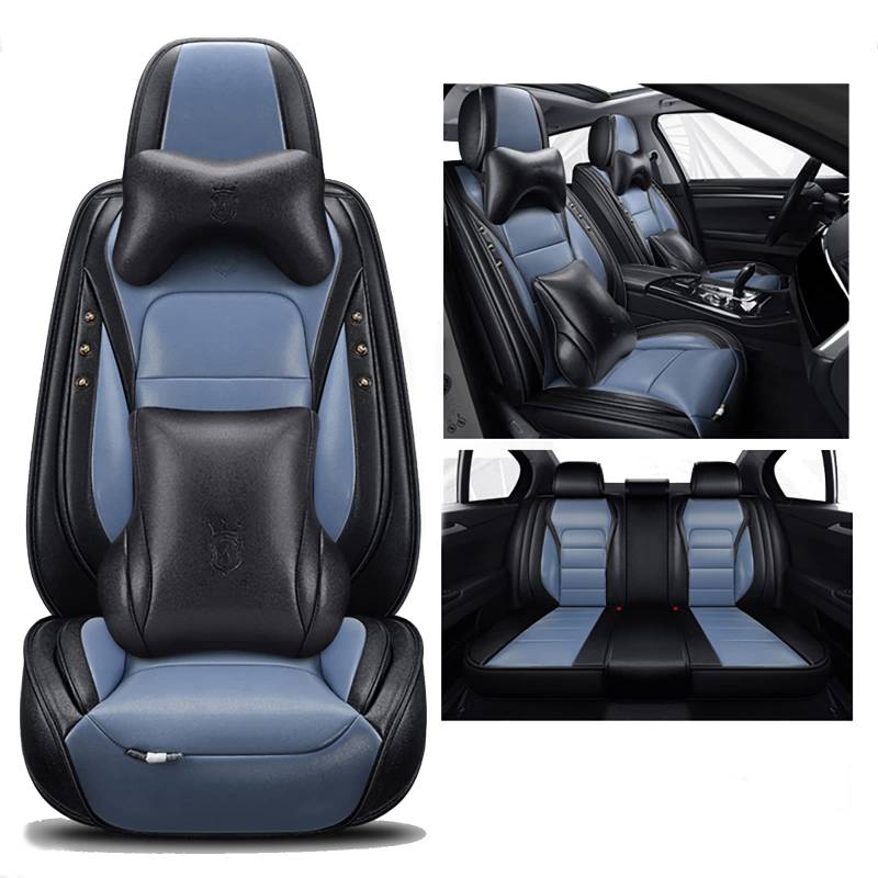 nenyan Autositzbezüge Komplett Set Universal | Schonbezüge für Renault ARKANA Twingo Z.E. Duster Detour Latitude EZ-PRO Kadjar Captur | Auto Sitzbezüge Blauer Luxus von nenyan