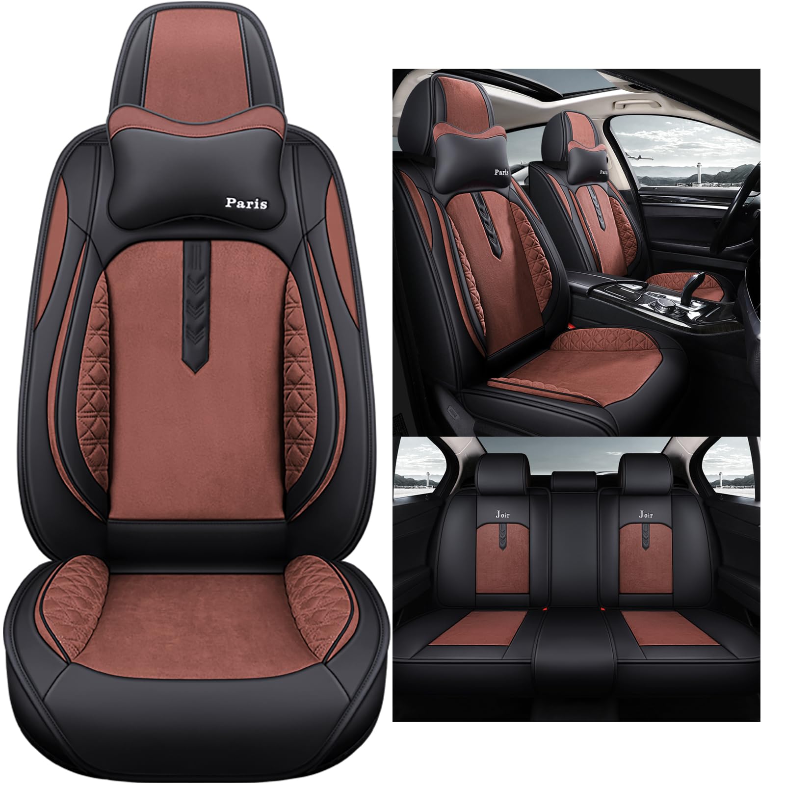 nenyan Autositzbezüge Komplett Set Universal in Premium Design | Schonbezüge für die Vordersitze & Rückbank | Auto Sitzbezüge Airbag Geeignet | Wasserdicht Sitzbezug - Braun nenyan Autositzbezüge Komplett Set Universal in Premium Design | Schonbezüge für die Vordersitze & Rückbank | Auto Sitzbezüge Airbag Geeignet | Wasserdicht Sitzbezug - Braun von nenyan