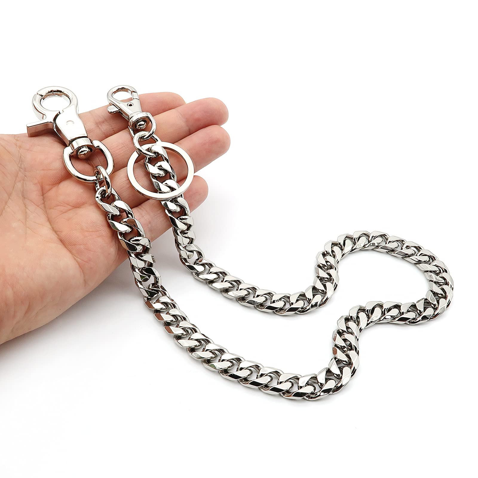 newtro Geldbörsenkette, Herren, Damen, Jungen, Mädchen, Biker, Motorradhose, Jeans, Punk, lang, Schlüsselanhänger, Schwarz, Gold, Silber, 26 Arten, 06-silber, 43 cm newtro Geldbörsenkette, Herren, Damen, Jungen, Mädchen, Biker, Motorradhose, Jeans, Punk, lang, Schlüsselanhänger, Schwarz, Gold, Silber, 26 Arten, 06-silber, 43 cm von newtro