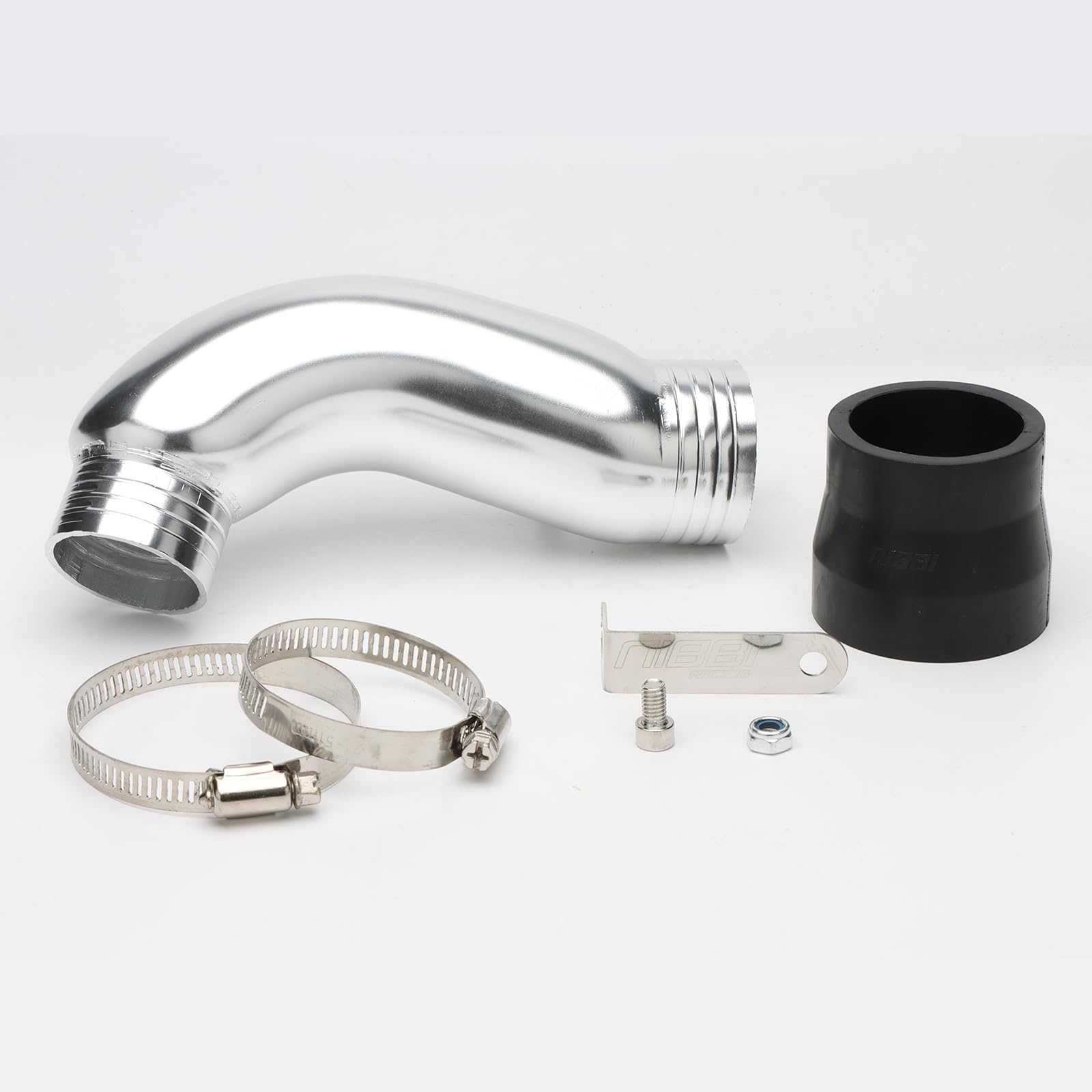 NIBBI Universal Cold Intake Pipe Induction High Flow Rohr, Kaltlufteinlass Fit für GY6 ATV UTV(Aluminum) von nibbi
