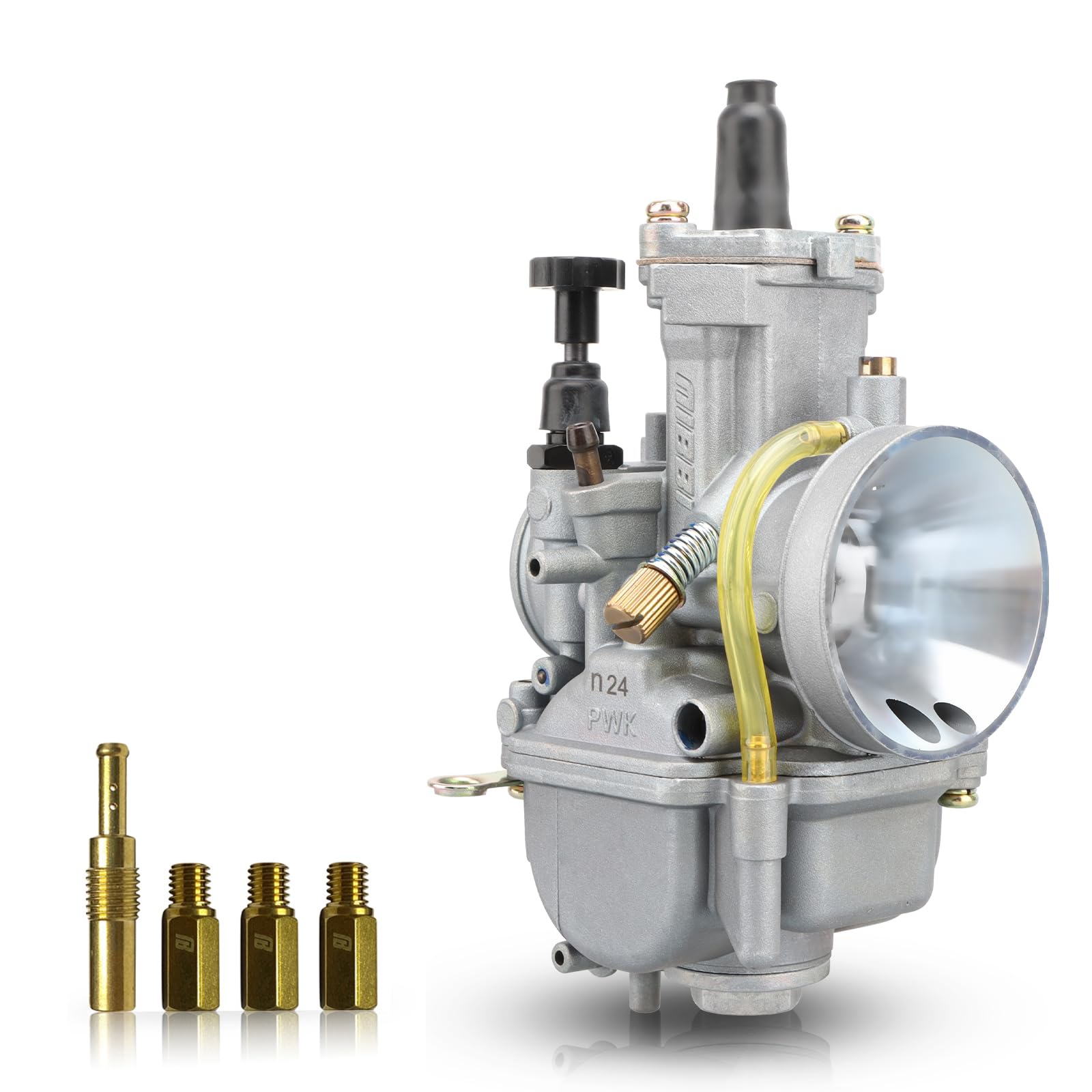 NIBBI PWK 24MM Vergaser mit drei Hauptdüsen und einem Pilotstrahl des Performance Racing Vergasers für Ersatz Keihin oder Mikuni Vergaserdüsen NIBBI PWK 24MM Vergaser mit drei Hauptdüsen und einem Pilotstrahl des Performance Racing Vergasers für Ersatz Keihin oder Mikuni Vergaserdüsen von nibbi