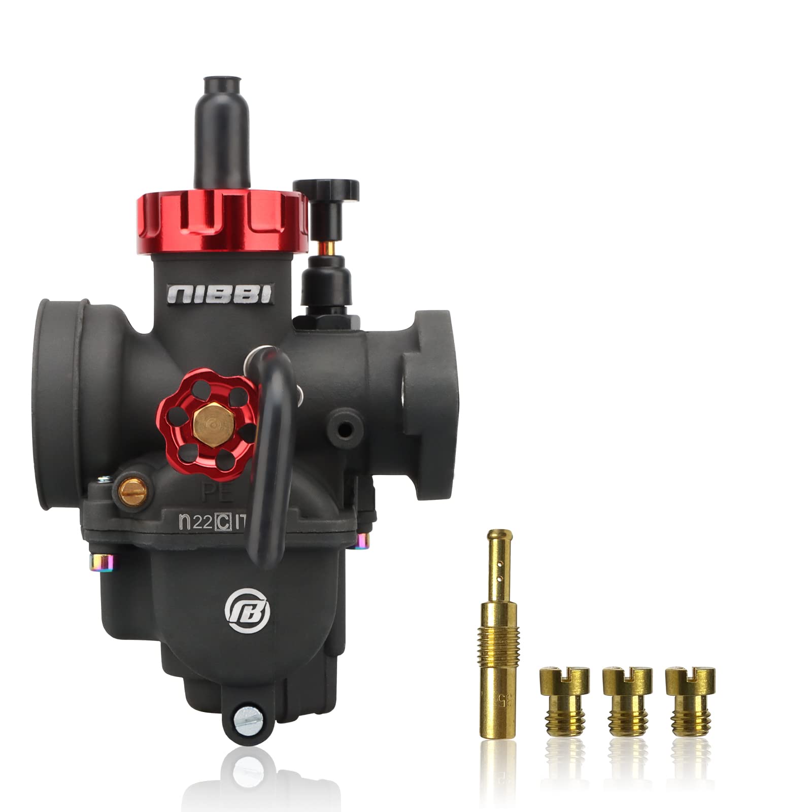 NIBBI PE Vergaser 22mm, passt Flansch Motorrad Motoren, mit Haupt Pilot Jet Passend Für KTM YAMAHA HONDA ATV Pit Dirt Fahrrad NIBBI PE Vergaser 22mm, passt Flansch Motorrad Motoren, mit Haupt Pilot Jet Passend Für KTM YAMAHA HONDA ATV Pit Dirt Fahrrad von nibbi