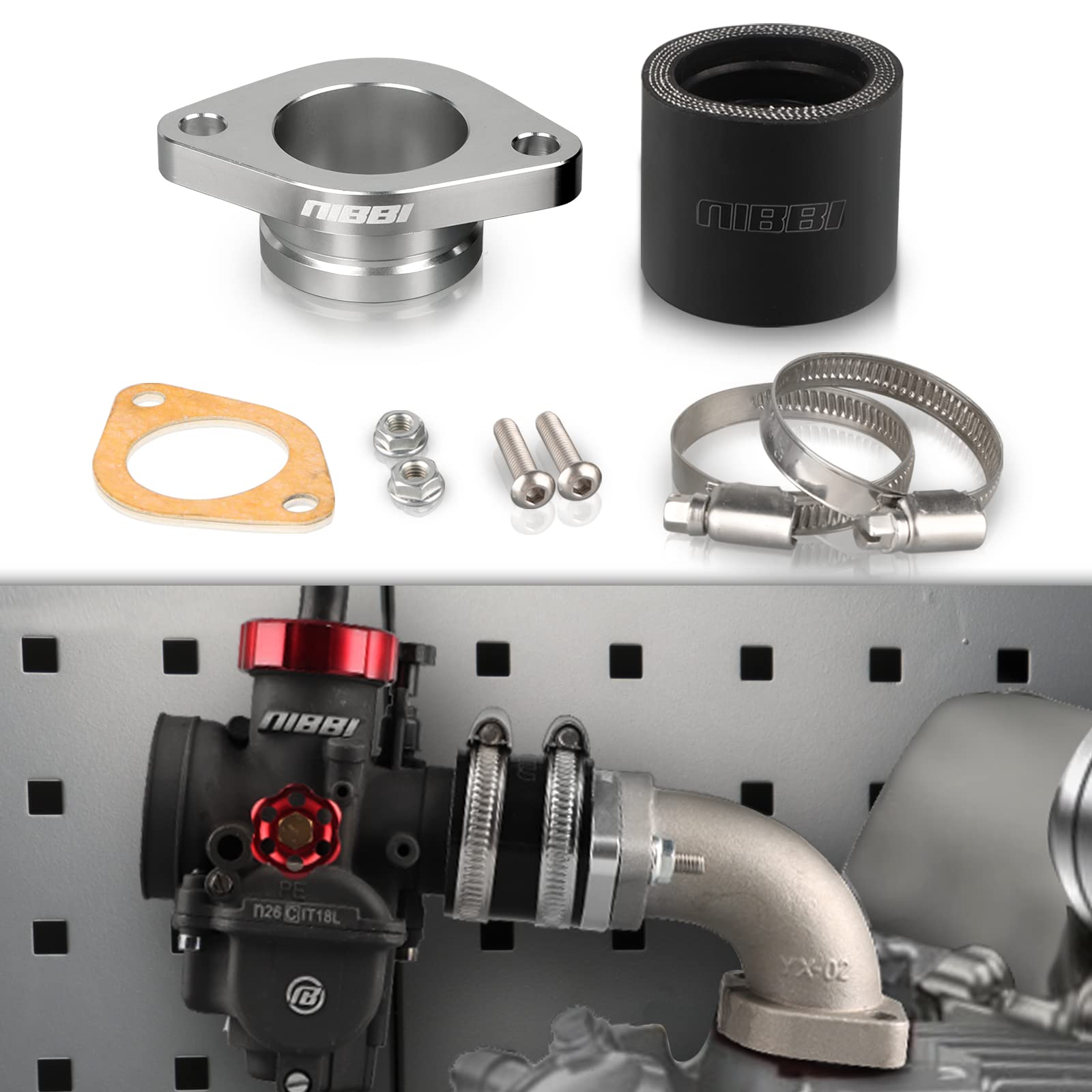 Nibbi CNC Ersatz Orginal Ansaugkrümmer CG Motor, Hochleistungs Adapter Motorrad Vergaser Adapter Adapter.. Nibbi CNC Ersatz Orginal Ansaugkrümmer CG Motor, Hochleistungs Adapter Motorrad Vergaser Adapter Adapter.. von nibbi