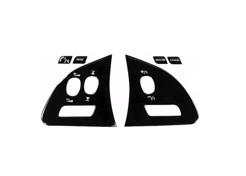 Auto Innenraum Tuning Kompatibel Mit Jaguar Für XF X250 XK XKR XJ XJL X351 Schwarzer Knopfaufkleber Autoinnenraum-Reparaturverkleidung Abdeckung Für Armaturenbrett Mittelkonsole(E for STEERING WHEEL) von ningqonggongshi