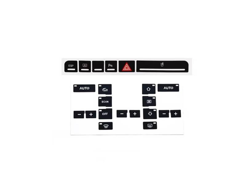 ningqonggongshi Auto Innenraum Tuning Kompatibel Mit Für A4 B6 B7 2000-2008 Reparaturaufkleber Fensterheberschalter Knopf Reparatursatz Armaturenbrett Panel ESP Alarm Klima(AC Type B) von ningqonggongshi