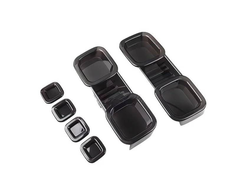 ningqonggongshi Auto Innenraum Tuning Kompatibel Mit Land Für Rover Für Defender 90 110 2020–2024 Schwarze Rücklichtabdeckung Hinterer Reflektor Nebelscheinwerfer Innenleisten Zubehör(6Pcs for a Set) von ningqonggongshi