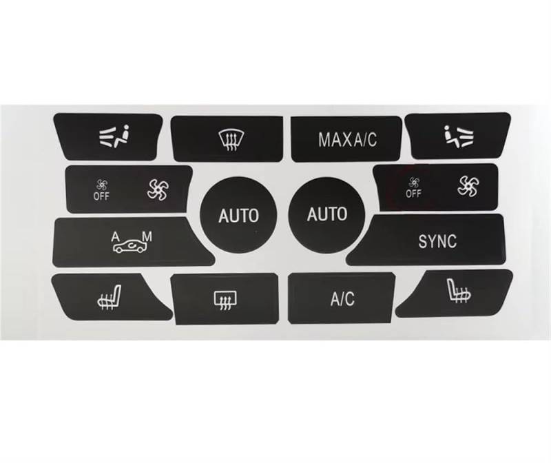 ningqonggongshi Auto Innenraum Tuning Kompatibel Mit Serie 5 6 7 Für F10 F11 F18 F06 F07 F12 F13 F01 F02 Armaturenbrett-Klimaanlage AC-Taste Heizungsschalter Aufkleber(B2 14pcs with Off) von ningqonggongshi