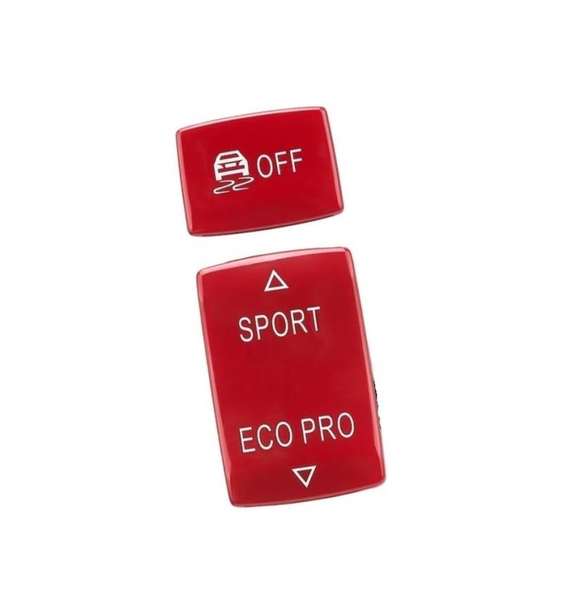 ningqonggongshi Auto Innenraum Tuning Kompatibel mit 1 2 3 4 Serie für F20 F21 F22 F23 F30 F31 F34 F32 F33 F36 Auto Sport Eco Pro ESP Anti-Rutsch-Radar-Sensor-Schalter-Tastenabdeckung(2 Buttons Red) von ningqonggongshi
