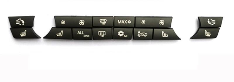 ningqonggongshi Auto Innenraum Tuning Kompatibel mit 5 6 7 Series X3 X4 X5 X6 Auto-Klimaanlage Windeinstellknopf Luftvolumenschalter Ersetzen Sie den Verkleidungsaufkleber(C Model) von ningqonggongshi