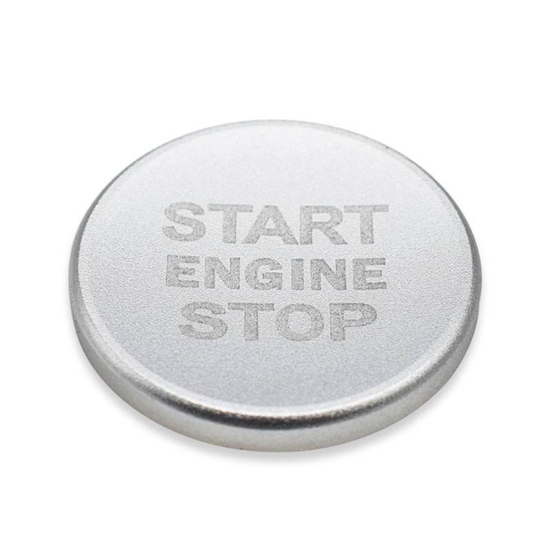 ningqonggongshi Auto Innenraum Tuning Kompatibel mit A4 A5 B9 2017 2018 Automotor Zündung Start Stop Druckknopfschalter Knopfringabdeckung Zieraufkleber Innenraum(Cover Silver) von ningqonggongshi