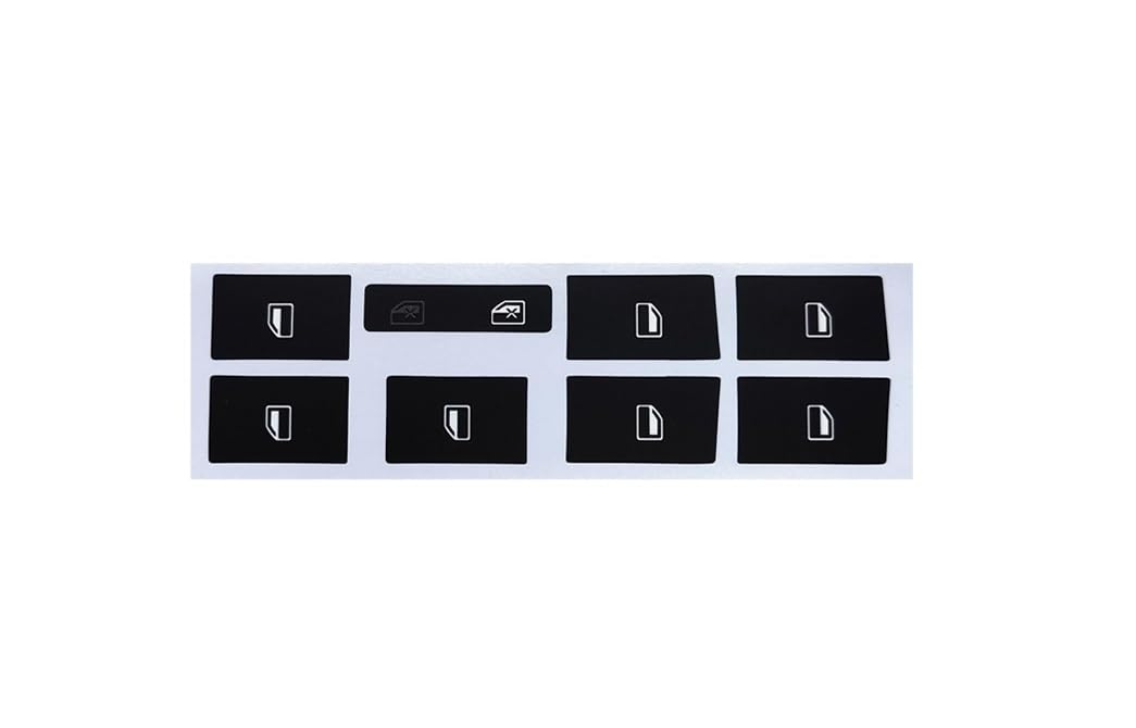 ningqonggongshi Auto Innenraum Tuning Kompatibel mit A4 B6 B7 2000-2008 Reparaturaufkleber Fensterheberschalter Knopf Reparatursatz Armaturenbrett Panel ESP Alarm Klima(Window) von ningqonggongshi