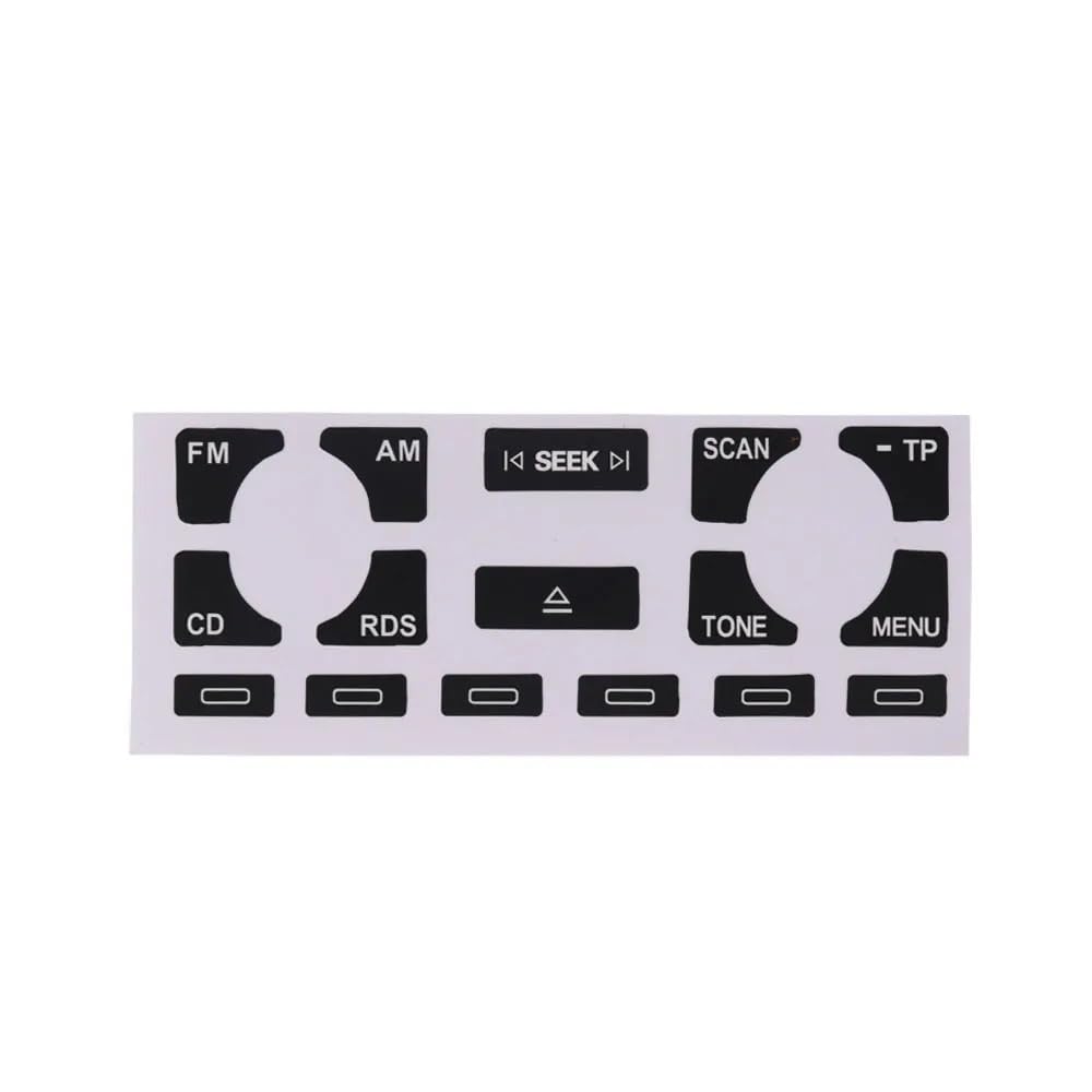 ningqonggongshi Auto Innenraum Tuning Kompatibel mit A4 B6 B7 A6 A2 A3 8L 8P Autoradio Stereo abgenutzte Knopf-Reparatur-Aufkleber Aufkleber Schwarz Autozubehör Innenausstattung(1) von ningqonggongshi