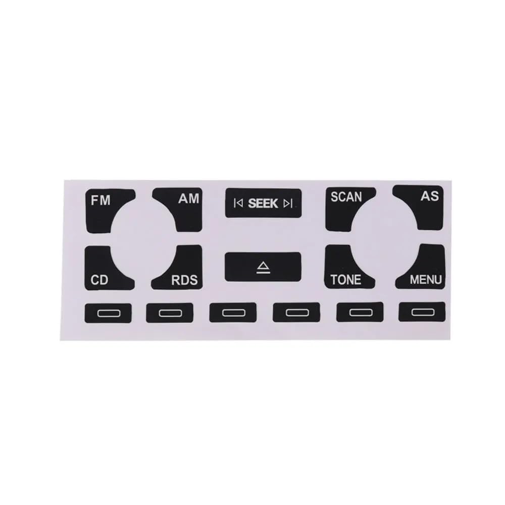 ningqonggongshi Auto Innenraum Tuning Kompatibel mit A4 B6 B7 A6 A2 A3 8L 8P Autoradio Stereo abgenutzte Knopf-Reparatur-Aufkleber Aufkleber Schwarz Autozubehör Innenausstattung(2) von ningqonggongshi