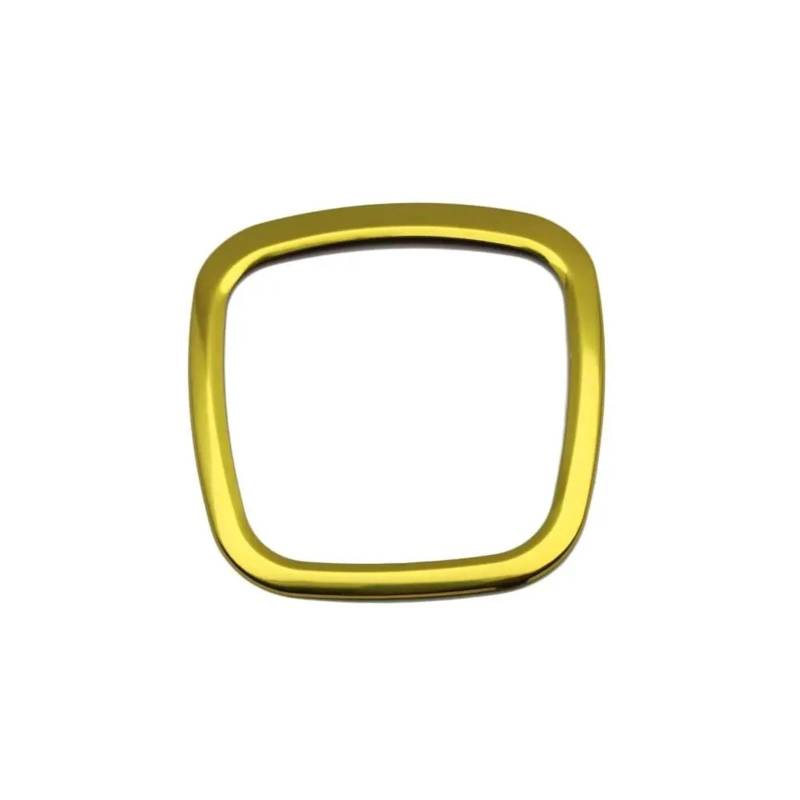 ningqonggongshi Auto Innenraum Tuning Kompatibel mit A6 C6 C7 2005 2006 2008 2009 2010. Auto-Lenkrad-Mitte-Logo-Abdeckung, dekorative Ringverkleidung, Innenaufkleber(Yellow) von ningqonggongshi