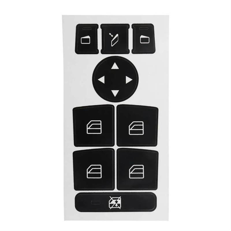 ningqonggongshi Auto Innenraum Tuning Kompatibel mit Benz für C-Klasse C218 W172 W204 W212 W218 W207 2007 2008 2009 2010–2014, Auto-Fensterheber-Schalterknopf-Reparaturaufkleber von ningqonggongshi