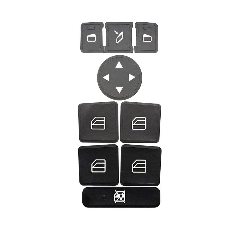 ningqonggongshi Auto Innenraum Tuning Kompatibel mit Benz für CLA Klasse C117 2014 2015 2016 2017 2018 Autotür Armlehne Fensterheberschalter Knopf Reparatur Aufkleber Aufkleber Verkleidung von ningqonggongshi
