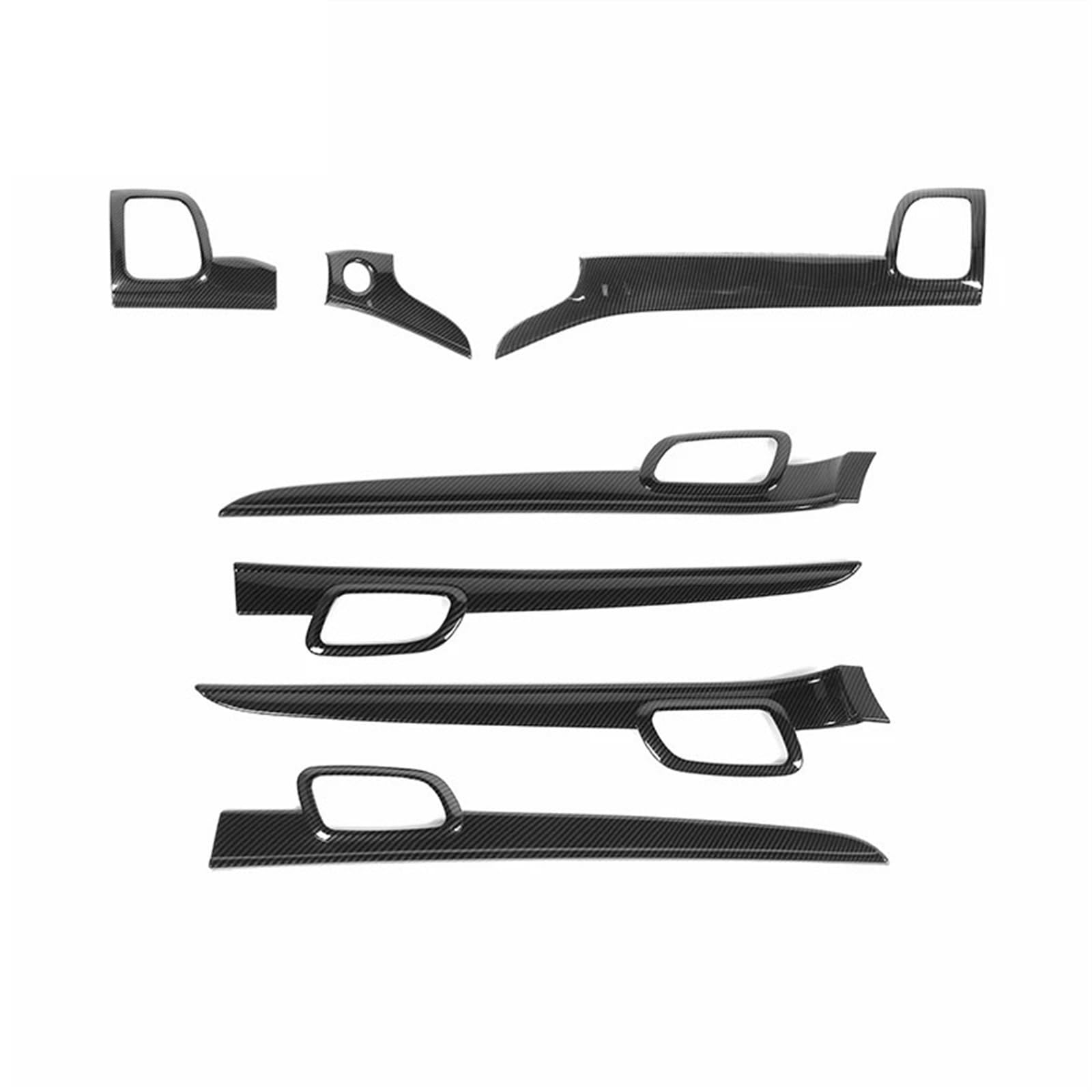 ningqonggongshi Auto Innenraum Tuning Kompatibel mit Jeep für Grand für Cherokee 2011 2012–2020 Kohlefaser-Körnung Auto-Mittelkonsolenverkleidung Innentürgriff-Dekorationsabdeckung(3,7 pcs) von ningqonggongshi