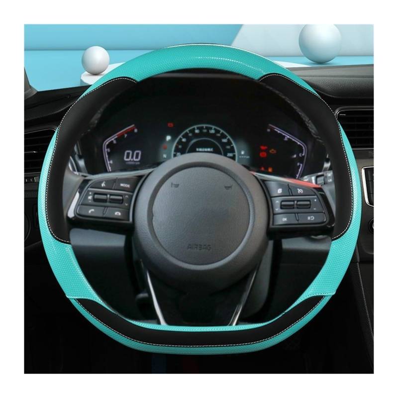 ningqonggongshi Auto Innenraum Tuning Kompatibel mit Kia Für KX5 Für Sportage 4 Für MK4 2017 2018 2019 2020 2021 D Form Auto Lenkrad Abdeckung PU Schutz Innen(2) von ningqonggongshi
