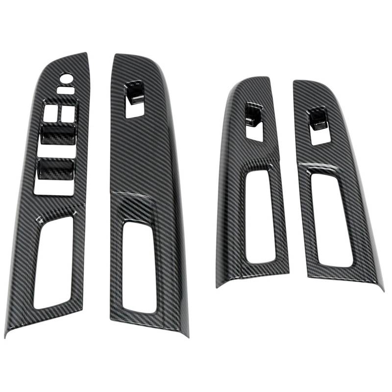 ningqonggongshi Auto Innenraum Tuning Kompatibel mit Subaru für WRX 2015 2016 2017 2018 2019 2020 RHD LHD Autotür Fensterheber Schalter Panel Cover Trim Carbon Fiber Interior(RHD) von ningqonggongshi