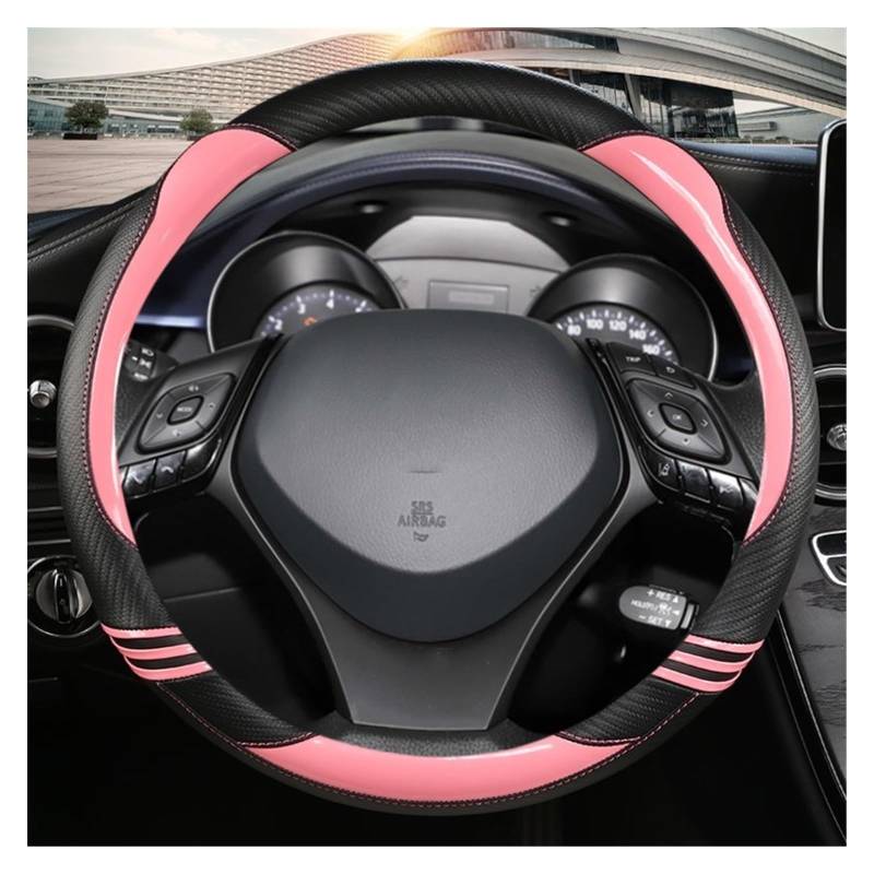 ningqonggongshi Auto Innenraum Tuning Kompatibel mit Toyota Für C-HR 2017 2020 2021 2022 Für Izoa 2018 2019 2021 Carbon Faser PU Sport Auto Lenkrad Abdeckung Auto Zubehör(1) von ningqonggongshi