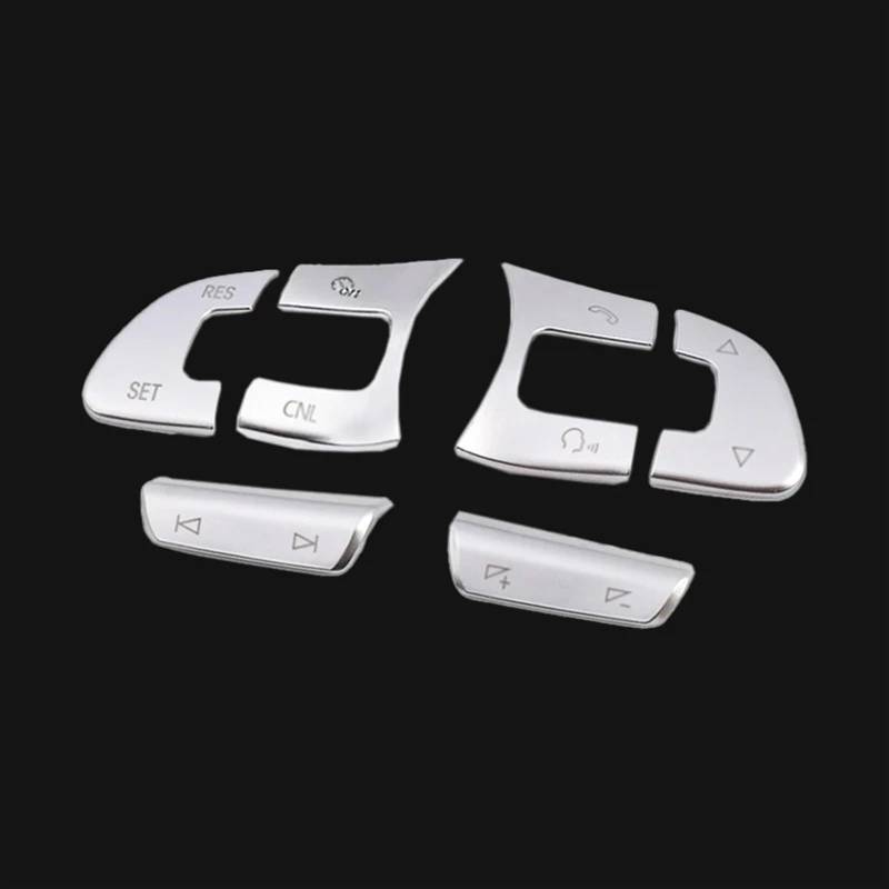 ningqonggongshi Auto Innenraum Tuning Kompatibel mit VW für Golf 7 MK7 für Passat B8 für CC. Auto-Multifunktions-Lenkrad-Tastenschalter, Lautstärke-Trim-Tasten-Aufkleber(C Model) von ningqonggongshi