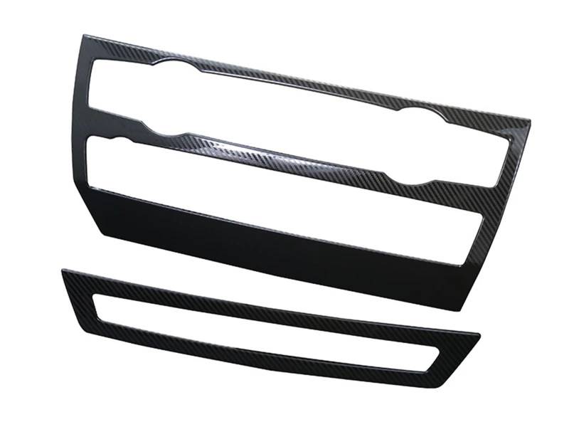 ningqonggongshi Auto Innenraum Tuning Kompatibel mit X5 E70 2008–2013 für X6 E71 2009–2014 Konsole CD-Panel Klimaanlage Lüftungsschalter Tasten Abdeckung dekorativer Rahmen(Carbon Fiber Color) von ningqonggongshi