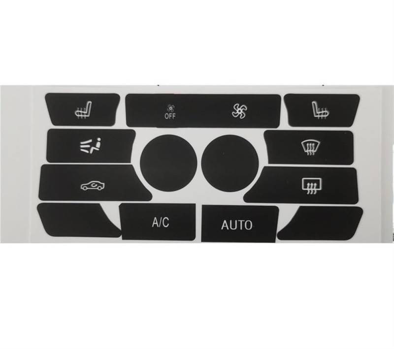 ningqonggongshi Auto Innenraum Tuning Kompatibel mit X5 F15 2013-2018 für X6 F16 2014-2020 Auto-Armaturenbrett-Klimaanlage AC-Taste Heizungsschalter Aufkleber Aufkleber(A2 13pcs with Off) von ningqonggongshi