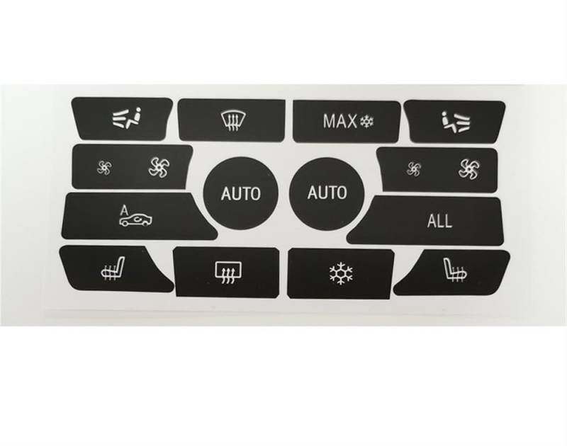 ningqonggongshi Auto Innenraum Tuning Kompatibel mit X5 F15 2013-2018 für X6 F16 2014-2020 Auto-Armaturenbrett-Klimaanlage AC-Taste Heizungsschalter Aufkleber Aufkleber(B1 14pcs No Off) von ningqonggongshi