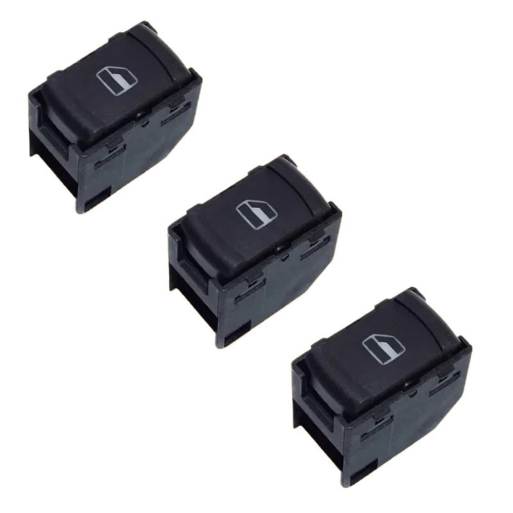 ningqonggongshi Fensterheber Knopf 1J4959857 3BD959857 Kompatibel Mit VW Für Passat Für Golf MK4 1999-2005 Power Fenster Control Schalter Taste Rotes Licht 9pin(3 PCS) von ningqonggongshi