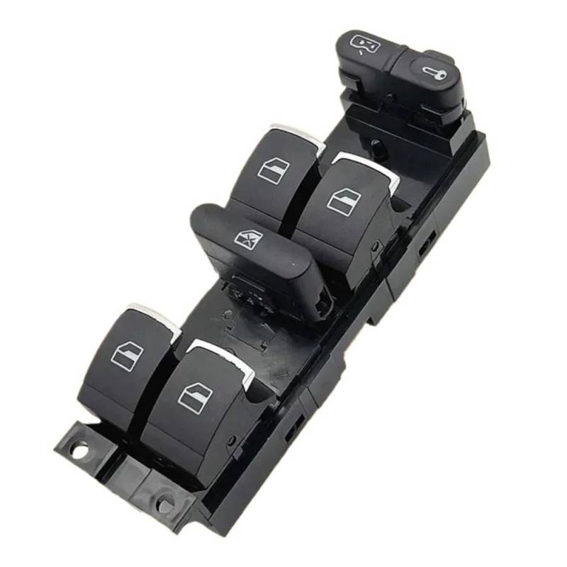 ningqonggongshi Fensterheber Knopf 1J4959857 3BD959857 Kompatibel Mit VW Für Passat Für Golf MK4 1999-2005 Power Fenster Control Schalter Taste Rotes Licht 9pin(Silver Window) von ningqonggongshi