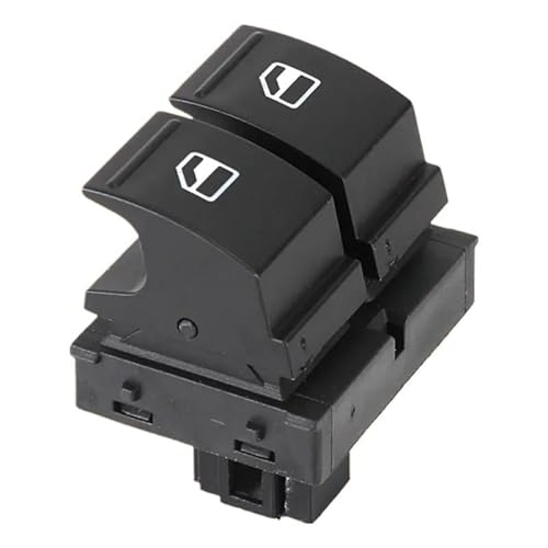 ningqonggongshi Fensterheber Knopf 1Z0959858B 1Z0959858 5J0959855 Kompatibel Mit Skoda Für Roomster 2006-2015 Elektrische Fensterheber Schalter Grünes Licht(1Z0959858) von ningqonggongshi