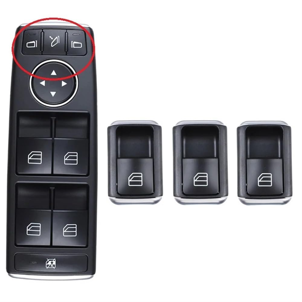 ningqonggongshi Fensterheber Knopf Kompatibel mit Benz für W204 W212 CE GLK Klasse Electric Power Master Fenster Schalter Taste 2049055402 2049055302 2049058202(Set Model C) von ningqonggongshi